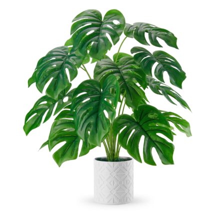 Der Rose Kunstpflanze Künstliche Pflanzen Wie Echt 71 cm Kunstpflanzen Groß Fake Plant für Boho Wohnzimmer Badezimmer Schlafzimmer Zimmer Balkon Deko