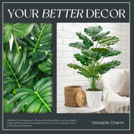 Der Rose Kunstpflanze Künstliche Pflanzen Wie Echt 71 cm Kunstpflanzen Groß Fake Plant für Wohnzimmer Badezimmer Schlafzimmer Zimmer Balkon Deko
